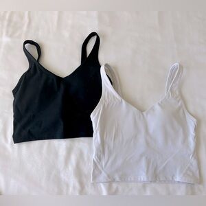 TWO Lemedy Women Sports Bra Longline Crop Tank Top Padded Workout Running Yoga